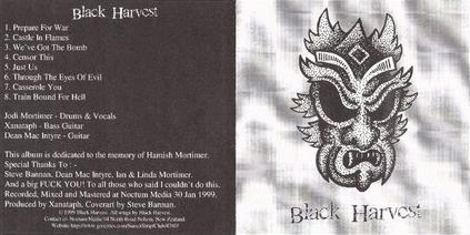 Black Harvest (NZ) : Black Harvest